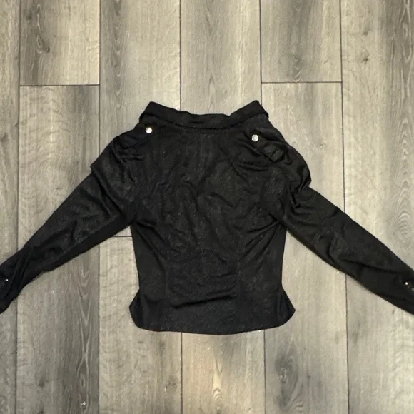 Armani Exchange Black Blazer with Glitter Sz L - Picture 4 of 6